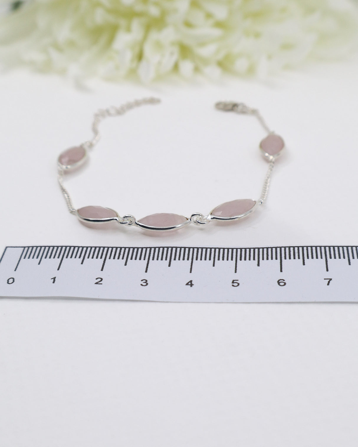 Rose Quartz Sterling Silver Bracelet | Love & Emotional Healing