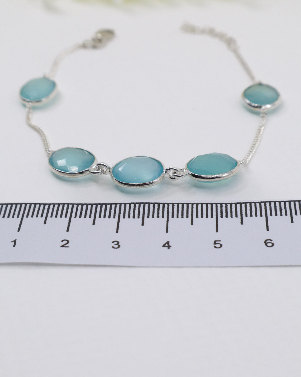 Blue Chalcedony Sterling Silver Bracelet | Calm & Communication