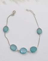 Blue Chalcedony Sterling Silver Bracelet | Calm & Communication