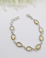 Citrine Sterling Silver Bracelet | Abundance & Empowerment
