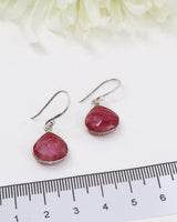 Indian Ruby Sterling Silver Earrings | Passion & Vitality