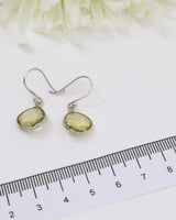 Green Amethyst Sterling Silver Earrings | Calm & Heart Healing