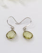 Green Amethyst Sterling Silver Earrings | Calm & Heart Healing