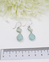 Blue Chalcedony Sterling Silver Drop Earrings | Peace & Communication