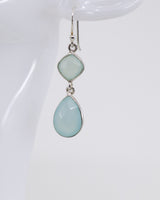Blue Chalcedony Sterling Silver Drop Earrings | Peace & Communication