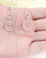 Rose Quartz Sterling Silver Earrings | Love & Self Love
