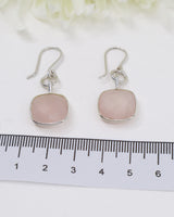 Rose Quartz Sterling Silver Earrings | Love & Self Love