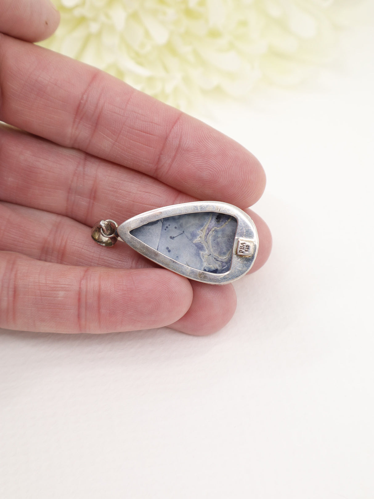 Orbicular Ocean Jasper Sterling Silver Pendant | Emotional Calm & Joy