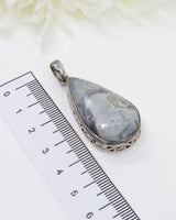 Orbicular Ocean Jasper Sterling Silver Pendant | Emotional Calm & Joy