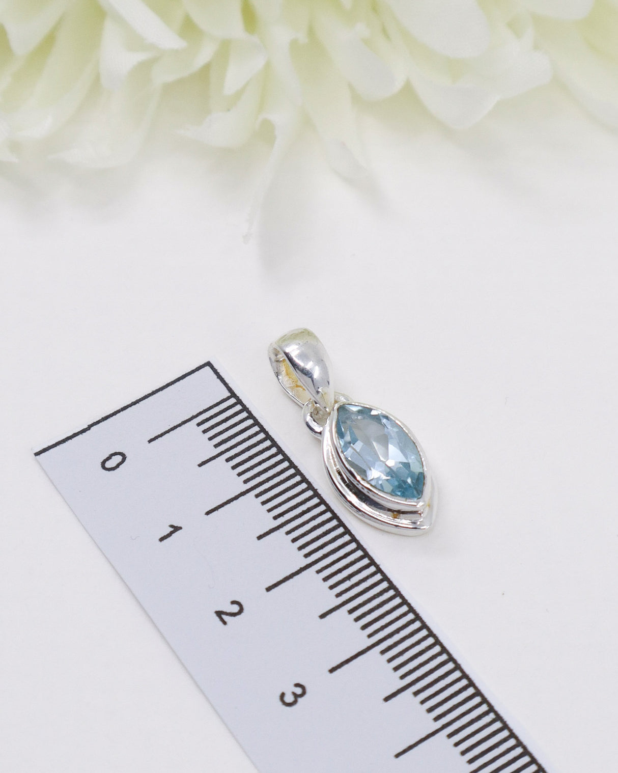 Blue Topaz .925 Sterling Silver Pendant | Calm Communication & Clarity