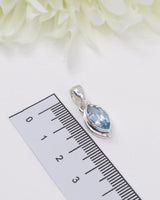 Blue Topaz .925 Sterling Silver Pendant | Calm Communication & Clarity
