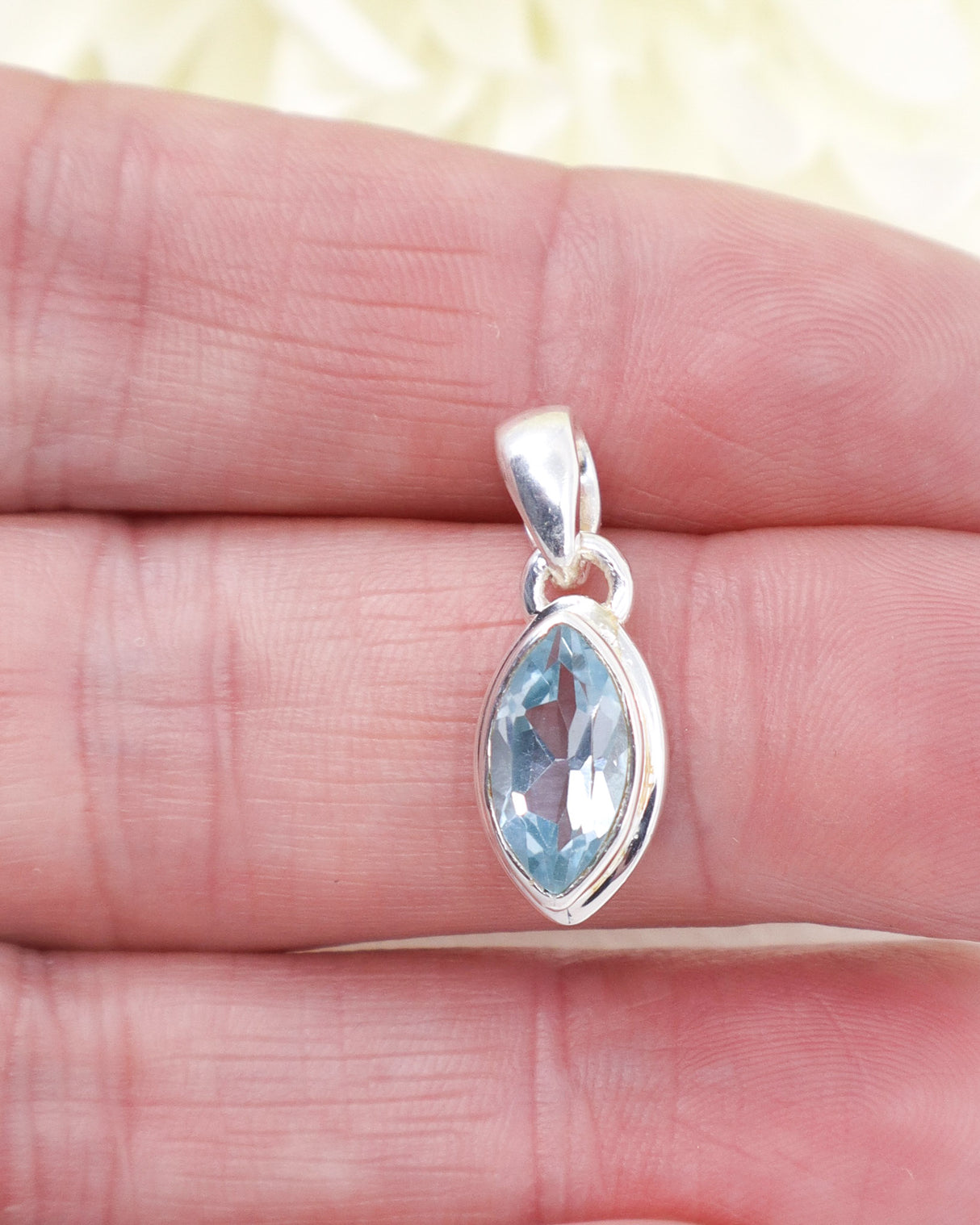 Blue Topaz .925 Sterling Silver Pendant | Calm Communication & Clarity