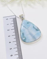Larimar Pendant .925 Silver Teardrop – Stone of Serenity, Healing & Divine Feminine Flow