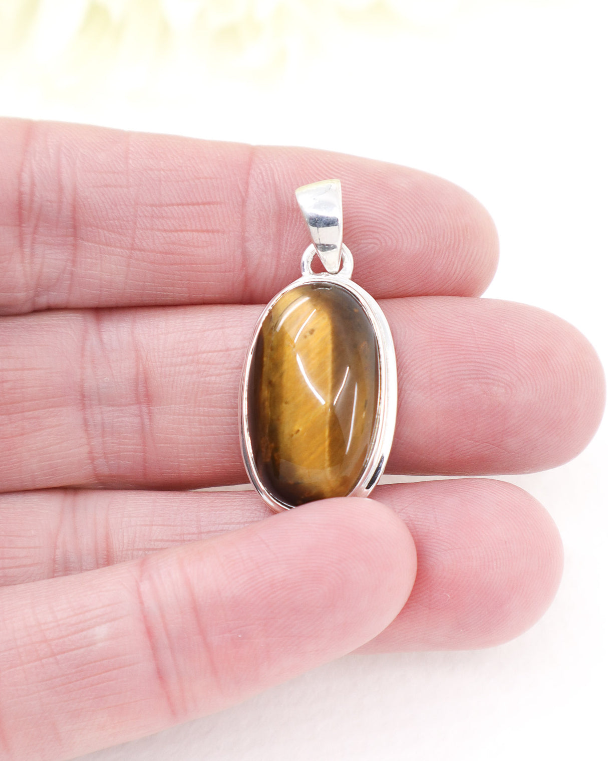 Tiger Eye Pendant | Sterling Silver | Protection & Confidence