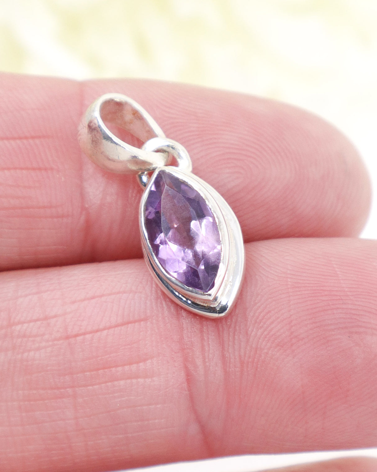 Amethyst Sterling Silver Pendant | Calm & Intuition