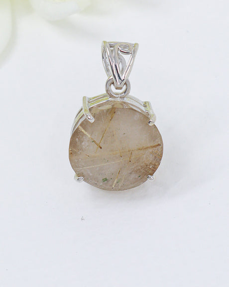 Golden Rutilated Quartz Pendant | The Golden Oracle | Manifestation & Divine Guidance