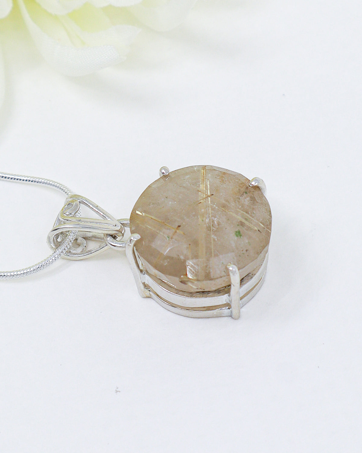 Golden Rutilated Quartz Pendant | The Golden Oracle | Manifestation & Divine Guidance