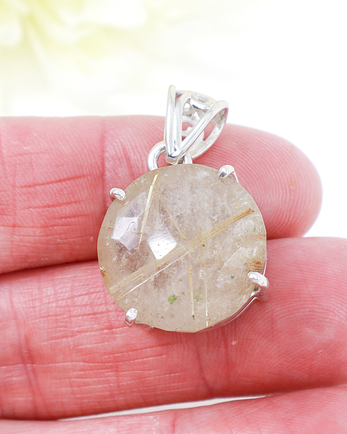Golden Rutilated Quartz Pendant | The Golden Oracle | Manifestation & Divine Guidance