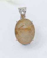 Golden Rutilated Quartz Pendant | Threads of Destiny | Abundance & Manifestation