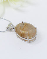 Golden Rutilated Quartz Pendant | Threads of Destiny | Abundance & Manifestation