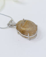 Golden Rutilated Quartz Pendant | Threads of Destiny | Abundance & Manifestation