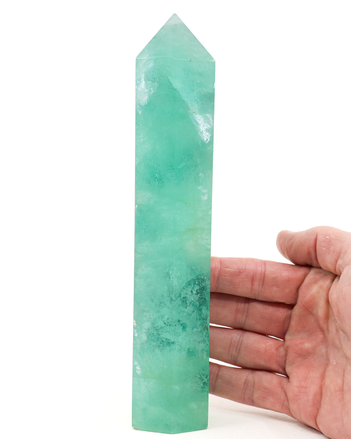 Large Green Fluorite Tower – The Emerald Sanctuary | 21cm, 775g