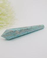 Hemimorphite Crystal Wand 160g with Gold Stand – Emotional Healing & Peace