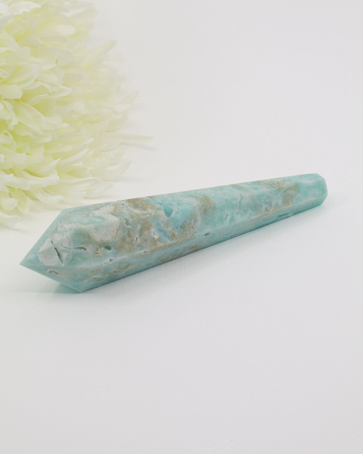 Hemimorphite Crystal Wand 140g – The Voice of Serenity | Communication & Emotional Healing