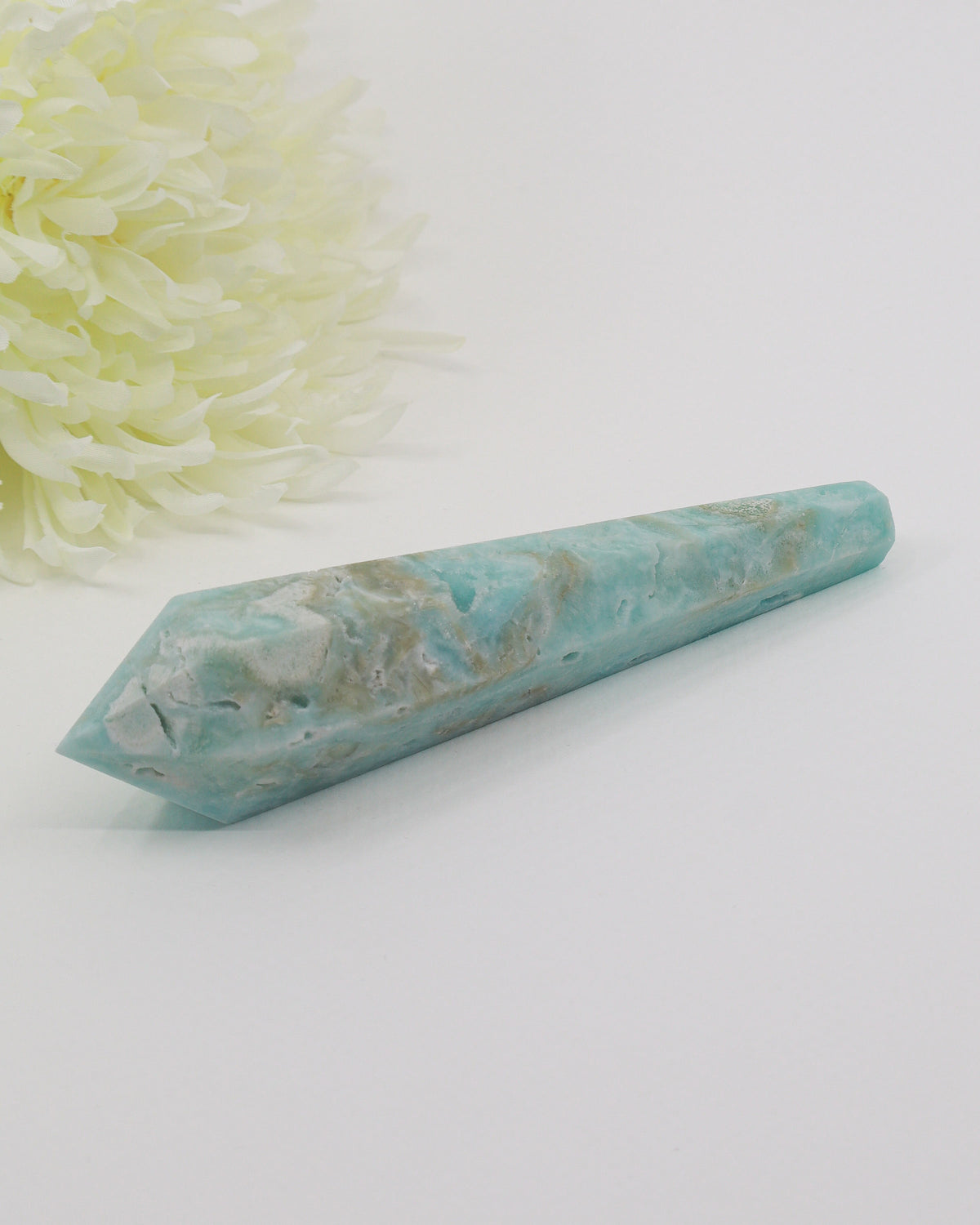 Hemimorphite Crystal Wand 138g – The Ocean Healer | Emotional Healing & Communication