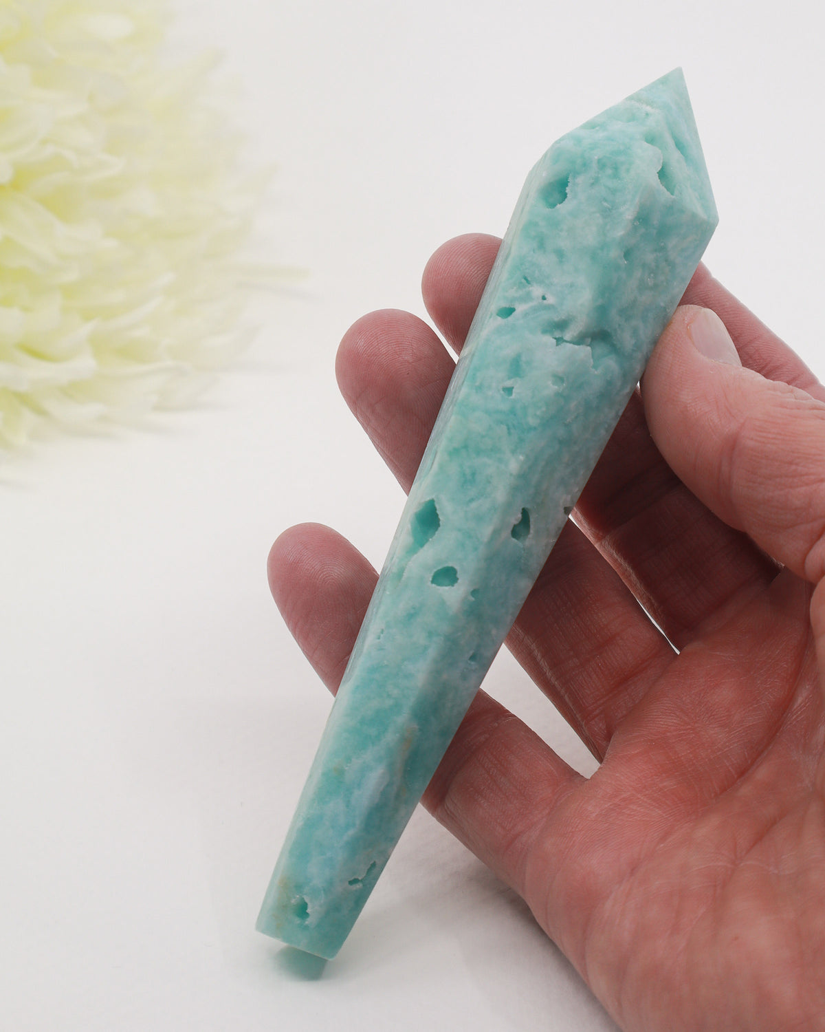 Hemimorphite Crystal Wand 138g – The Ocean Healer | Emotional Healing & Communication