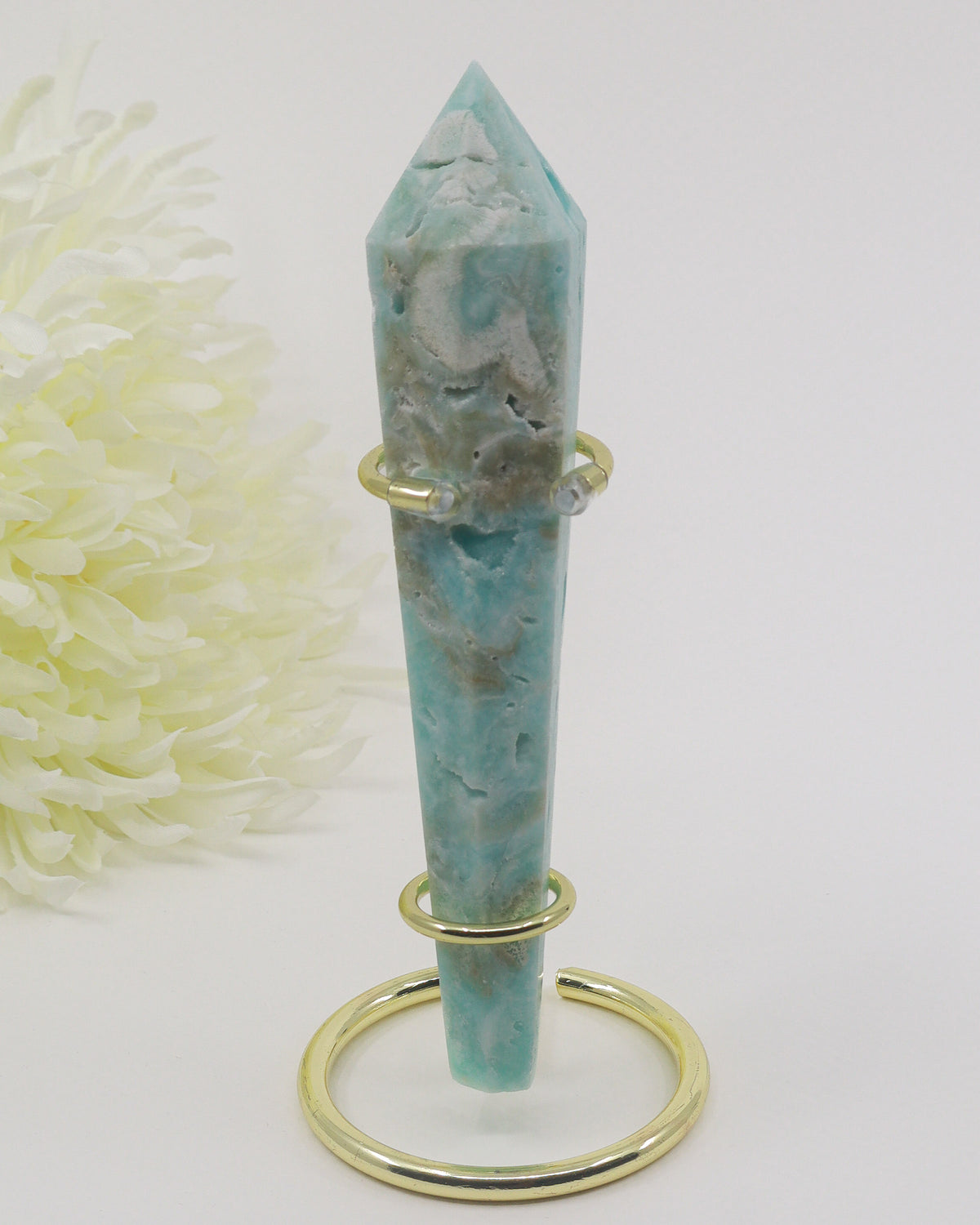 Hemimorphite Crystal Wand 138g – The Ocean Healer | Emotional Healing & Communication