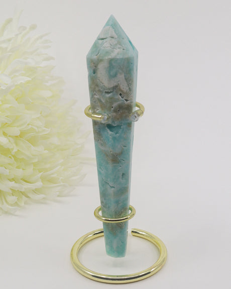Hemimorphite Crystal Wand 138g – The Ocean Healer | Emotional Healing & Communication