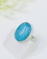 Hemimorphite Sterling Silver Ring – Size 8 | Calm & Emotional Healing