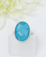 Hemimorphite Sterling Silver Ring – Size 8 | Calm & Emotional Healing
