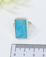 Hemimorphite Sterling Silver Ring – Size 8 | Calm & Communication