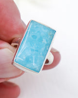 Hemimorphite Sterling Silver Ring – Size 8 | Calm & Communication