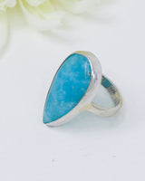 Hemimorphite Sterling Silver Ring Size 6 | Calm & Communication