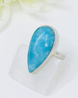 Hemimorphite Sterling Silver Ring Size 6 | Calm & Communication