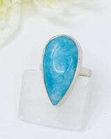 Hemimorphite Sterling Silver Ring Size 6 | Calm & Communication