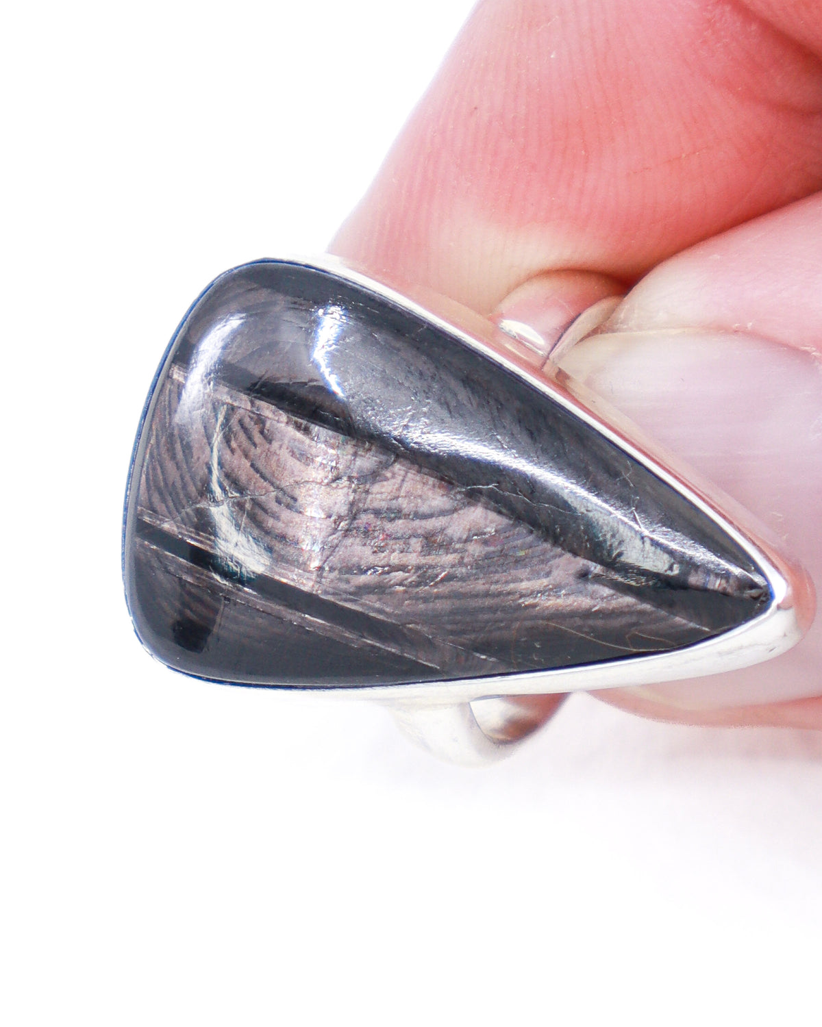 Hypersthene Sterling Silver Ring Size 8 – The Mystic Shield | Intuition & Protection