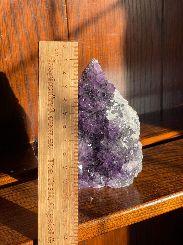 Amethyst Cluster with Calcite 490g - Intuition & Protection