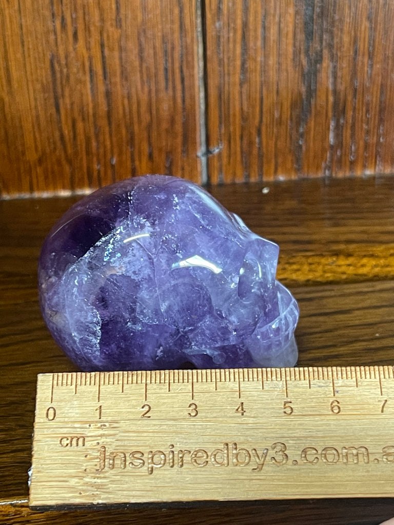 Amethyst Skull Carving 186g  - Protection. Intuition. Healing.