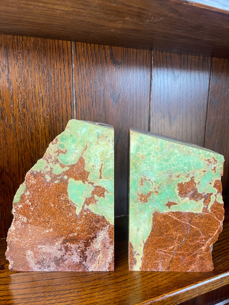 Chrysoprase Book Ends 2.3kilo - Growth - Connection with Nature