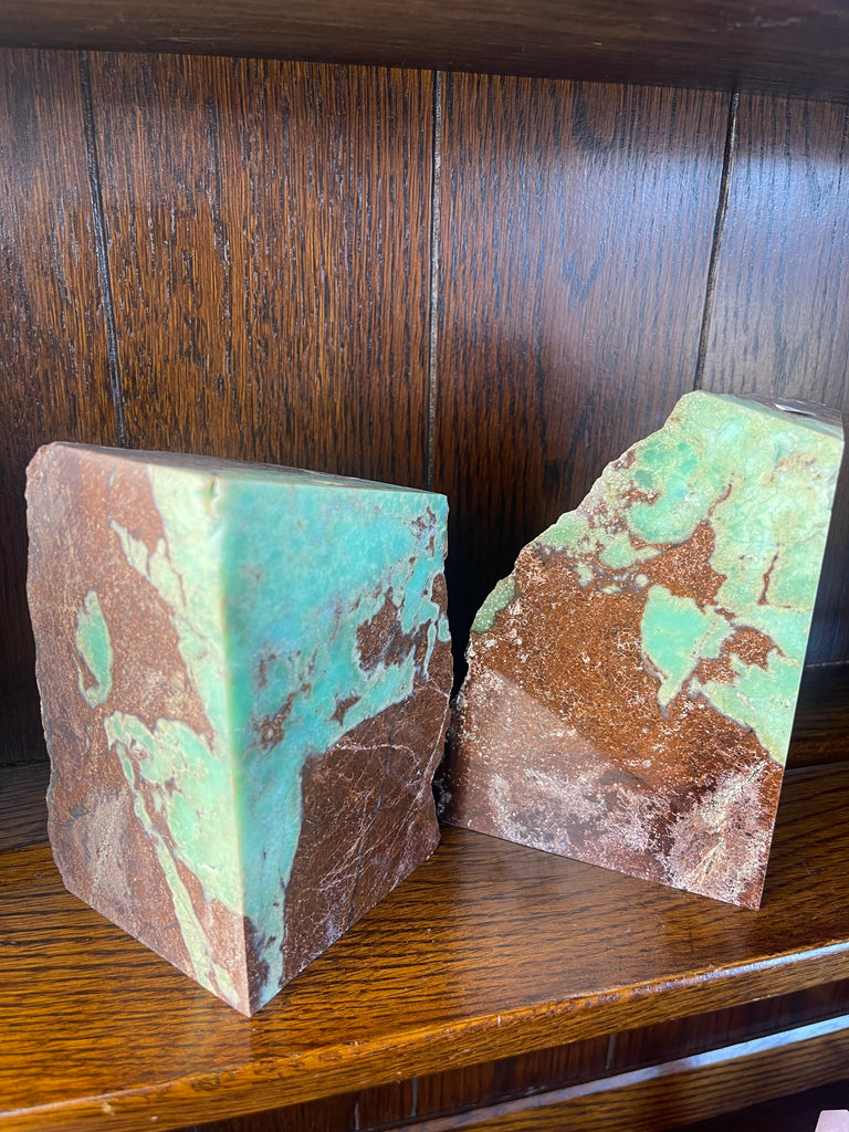 Chrysoprase Book Ends 2.3kilo - Growth - Connection with Nature