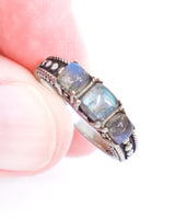 Labradorite Sterling Silver Ring Size 8 – The Mystic Trio | Intuition & Protection