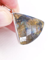 Labradorite Sterling Silver Faceted Pendant – The Mystic Shield | Protection & Intuition