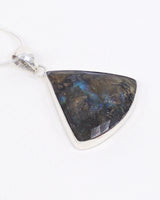 Labradorite Sterling Silver Faceted Pendant – The Mystic Shield | Protection & Intuition