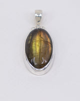 Labradorite Sterling Silver Pendant – The Golden Seer | Intuition & Transformation