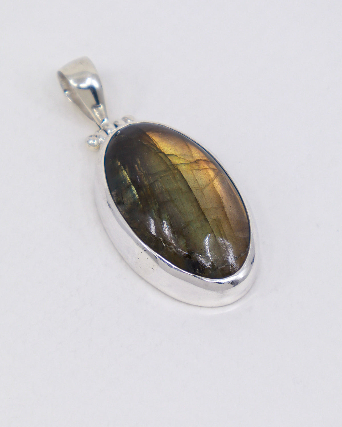 Labradorite Sterling Silver Pendant – The Golden Seer | Intuition & Transformation