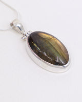 Labradorite Sterling Silver Pendant – The Golden Seer | Intuition & Transformation
